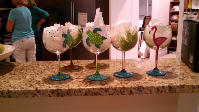 Wine Glass Painting Party I
